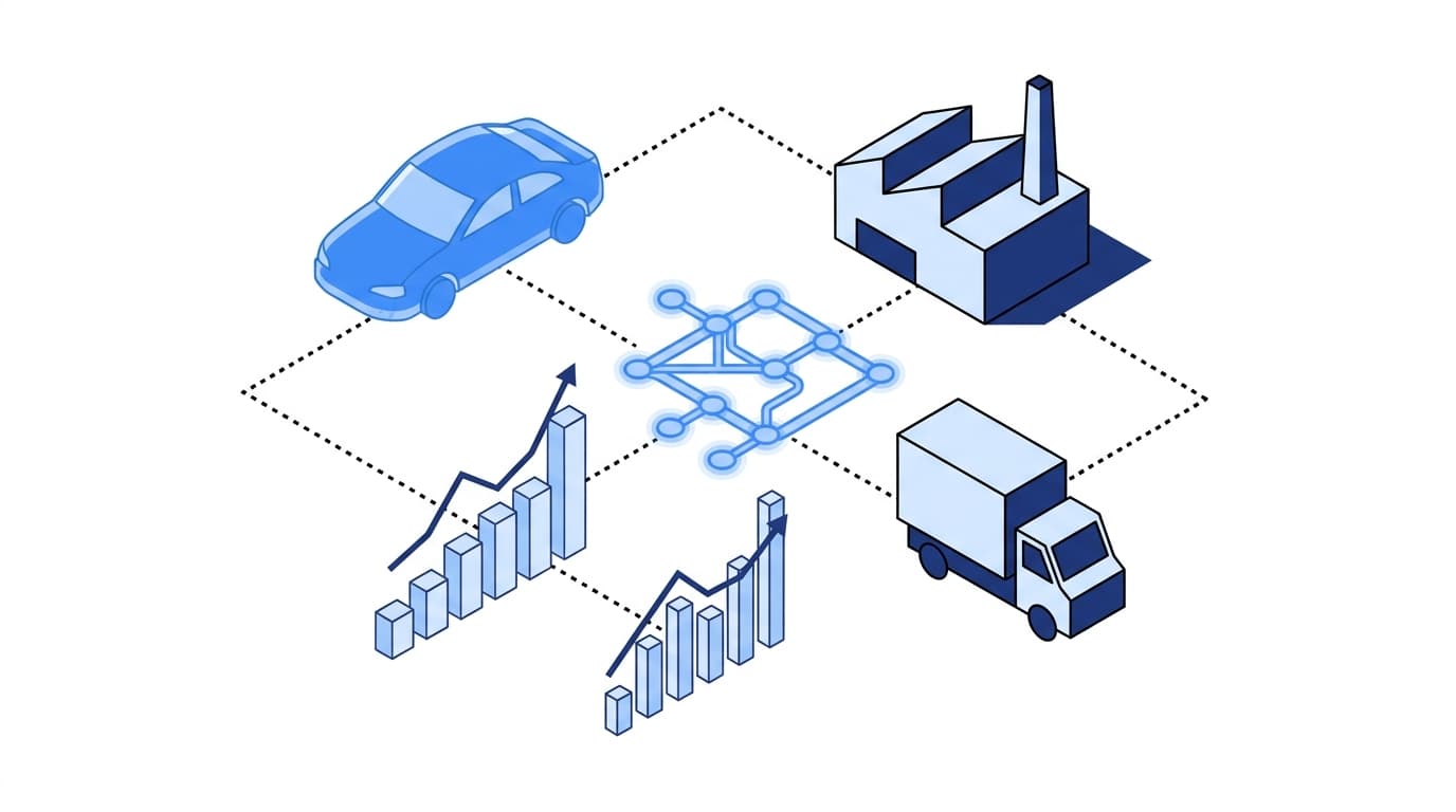 A global automotive manufacturer illustration
